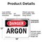 Signmission Argon Danger Sign, Plastic, 18in W x 12in L, 2PK OS-2PACK-DS-P-1218-L-1032 - alternate 4